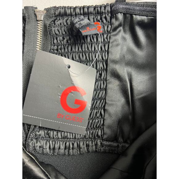 NEW G by Guess Women's Danelle Bustier Dress Jet Black/ Camellia Rose Small - Picture 7 of 10